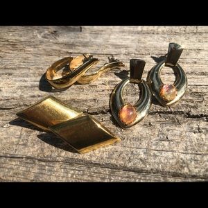 Vintage 80’s Goldtone Earring Lot